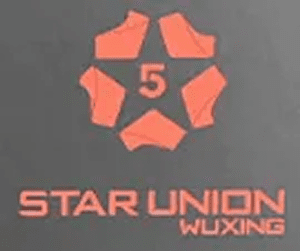 Geometric logo with number five