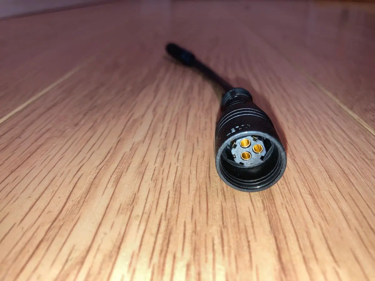 Close-up of cable connector