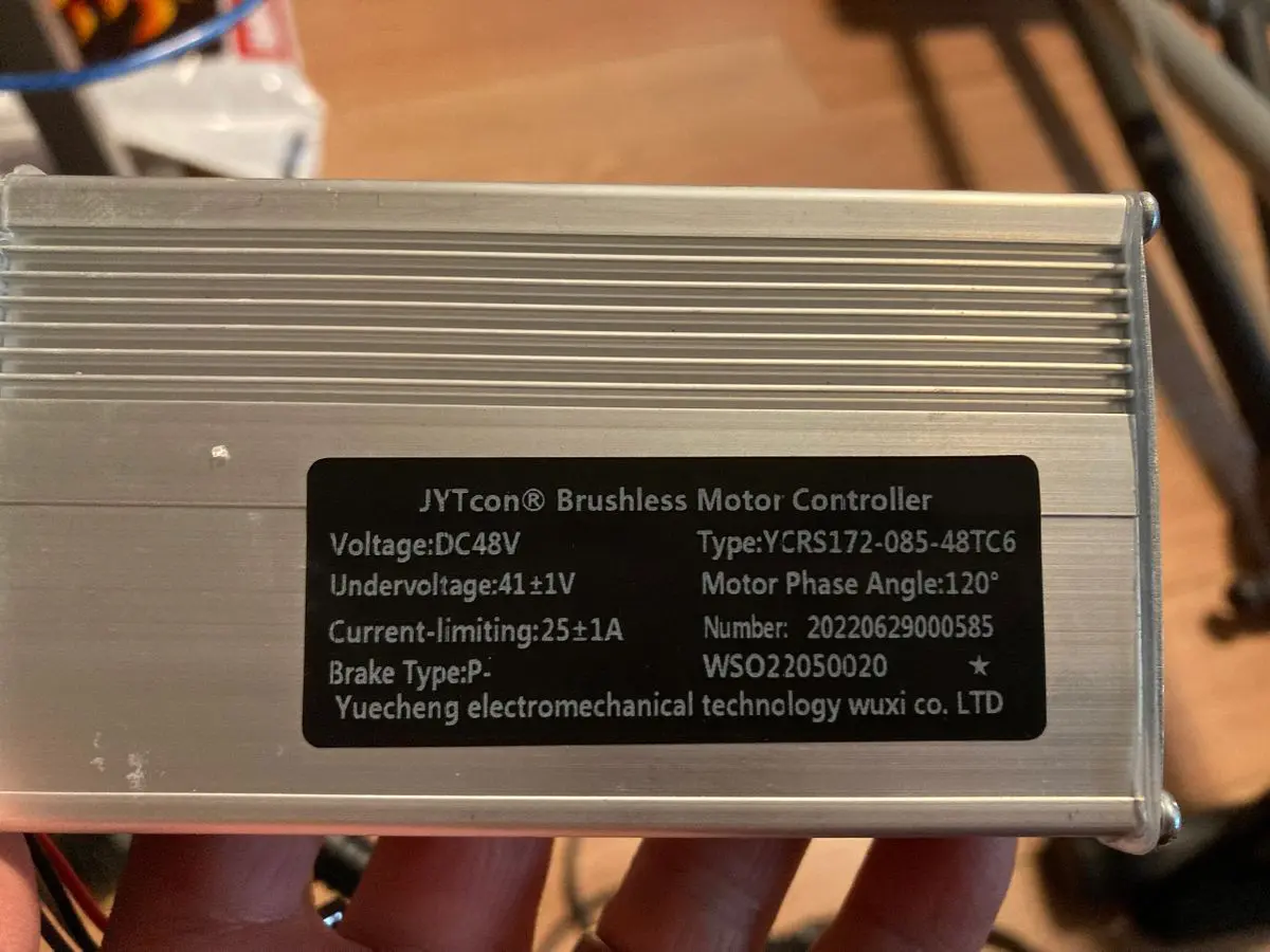 Close-up of motor controller details