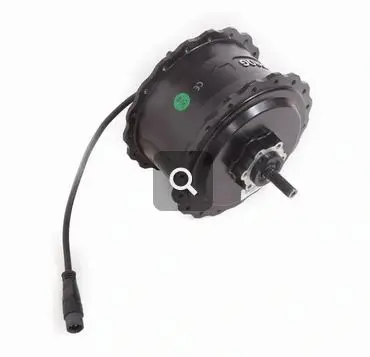 E-bike motor component with connector