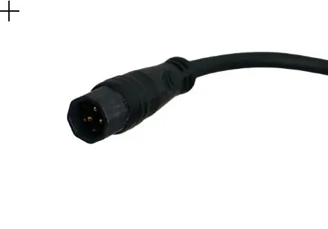 Black cable with round connector