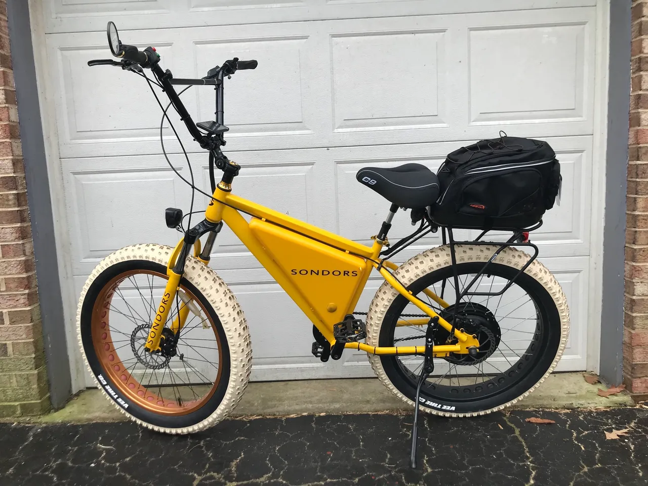 Yellow electric bike with fat tires