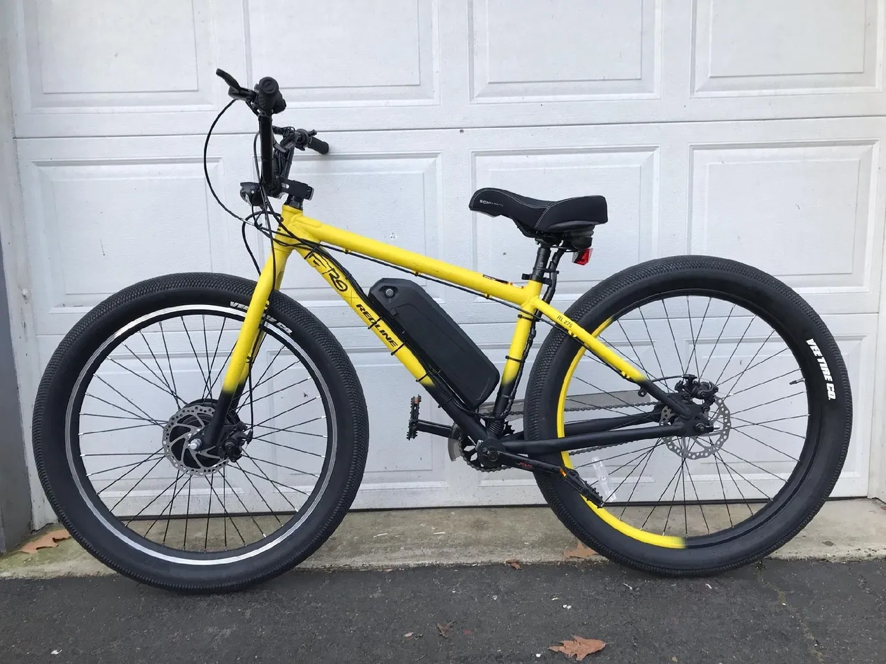 Electric bicycle with thick tires.